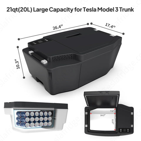 El frigorífico Tesla: frigorífico de 20 litros para el modelo 3